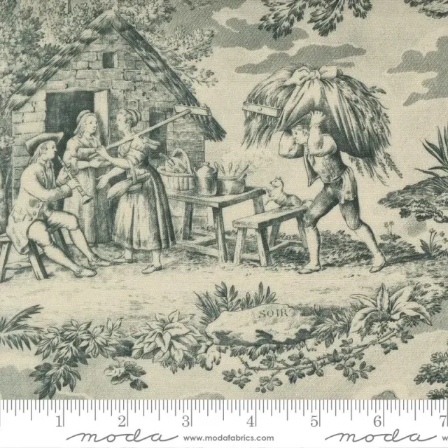 French General La Maison Bleu 36160 12 tissu coton préco