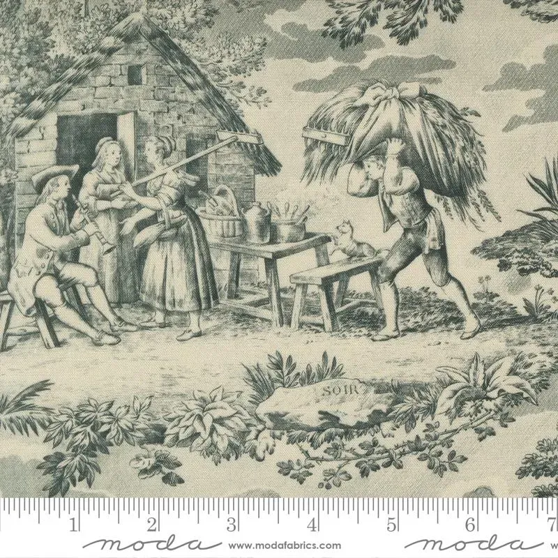 French General La Maison Bleu 36160 12 tissu coton préco