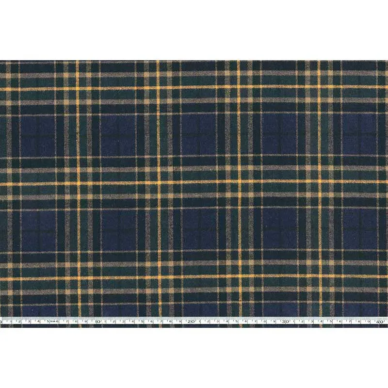 Yoko Saito 2026-03-A13 tissu flanelle carreaux au mètre