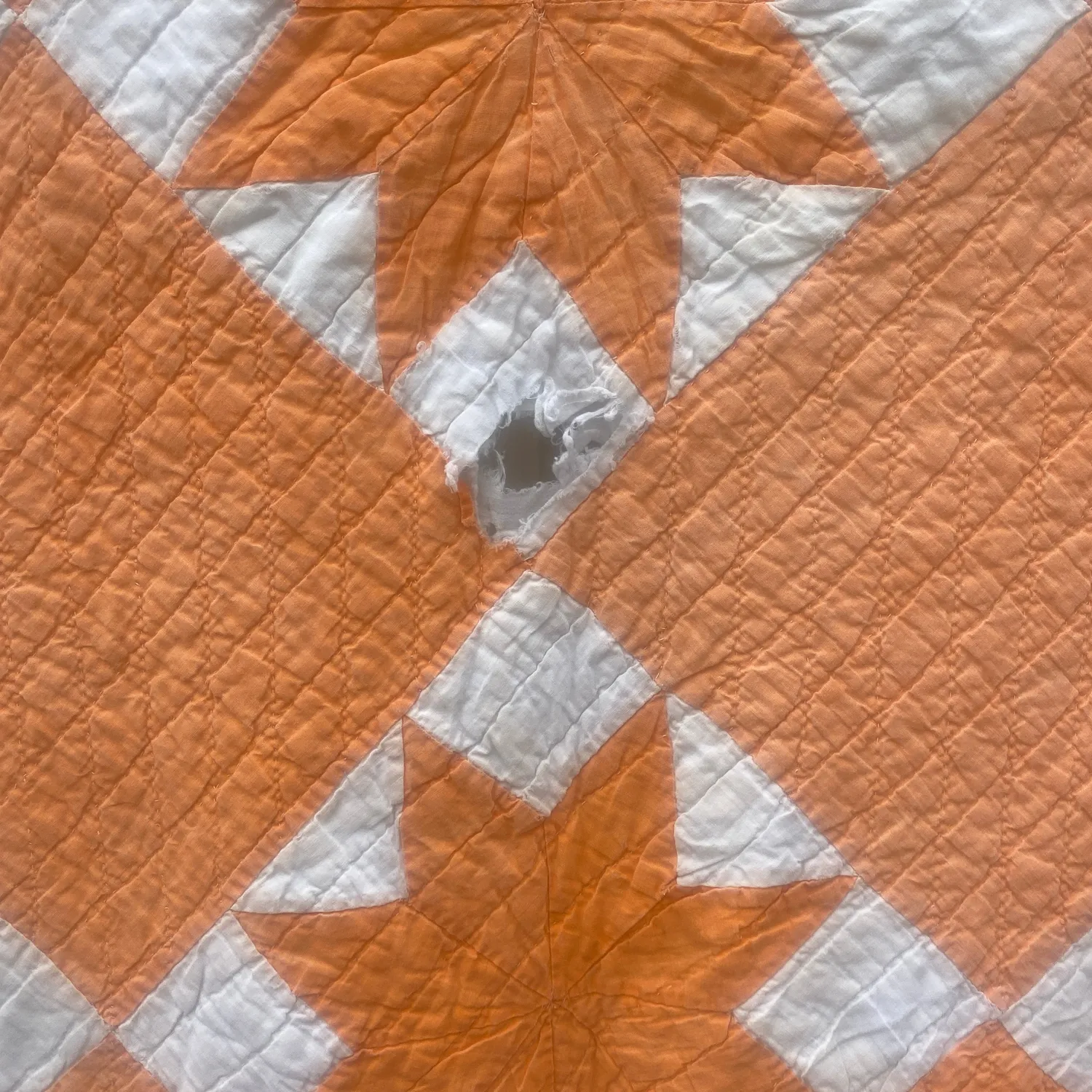 French General quilt ancien étoile 8 branches 185x155 cutter