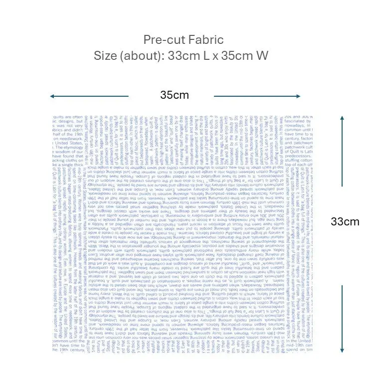 Yoko Saito 2026-05-A13 coupon coton lettres bleues 33x35cm