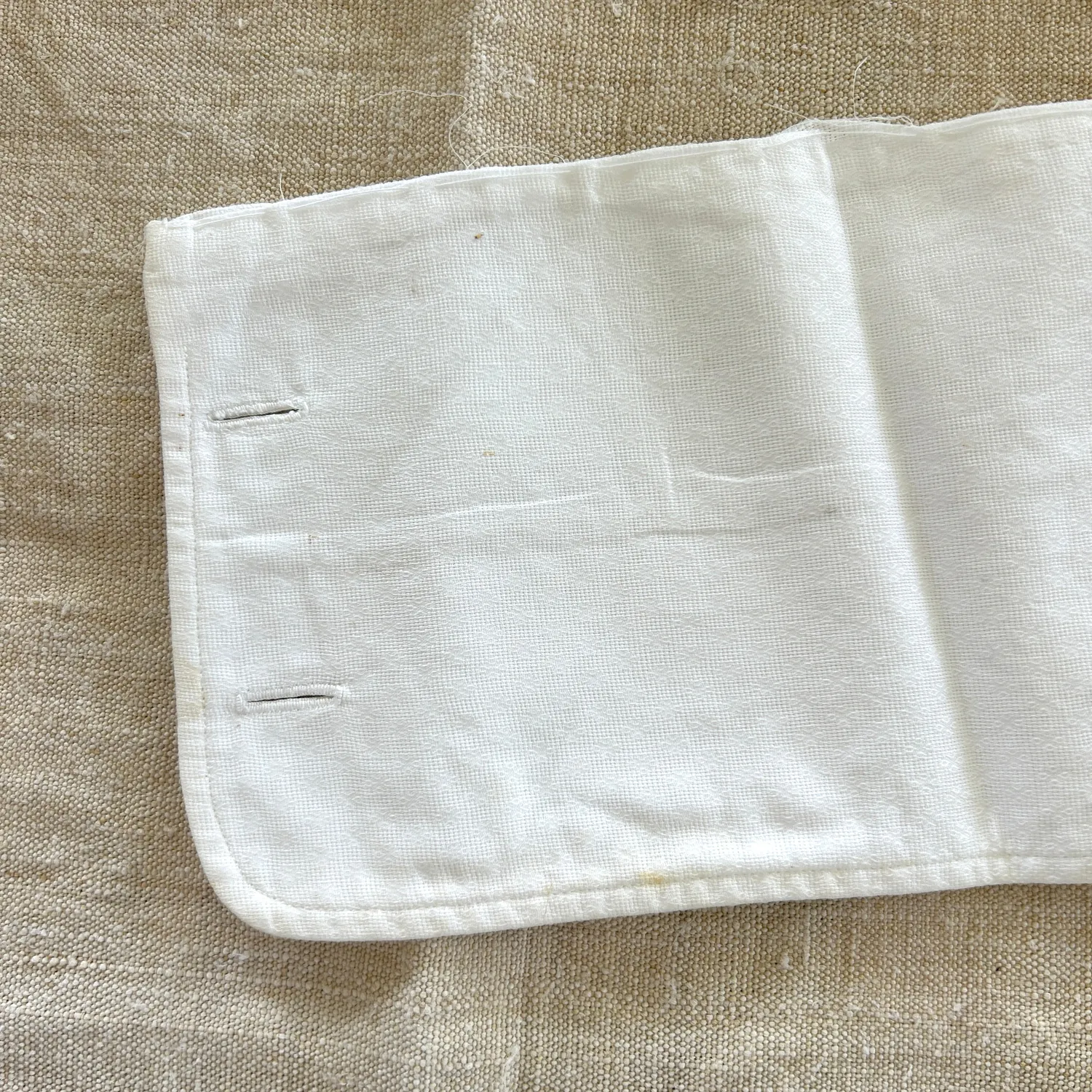 French General poignet chemise ancien coton blanc couture créative