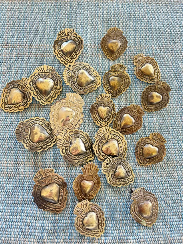 French General Heart Milagro breloques coeur alpaca 2 tailles
