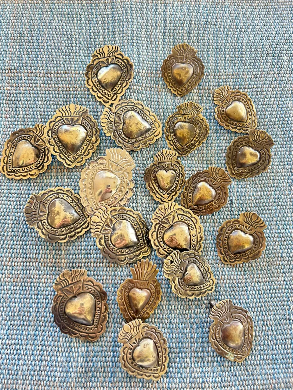 French General Heart Milagro breloques coeur alpaca 2 tailles