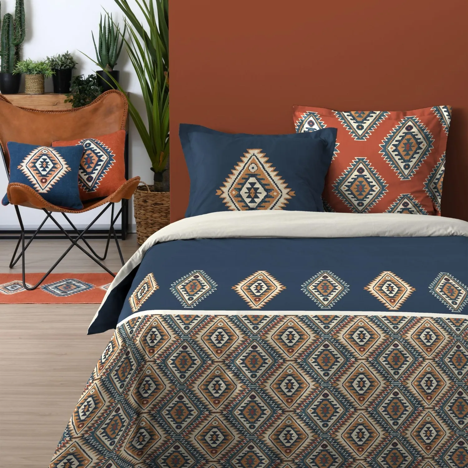 STOF Louisiane parure housse de couette 240x220 multicolore coton