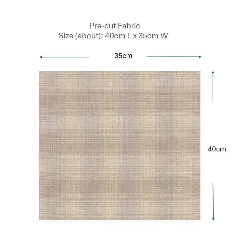 Yoko Saito 2026-04-A03 coupon coton carreaux beige 40cm
