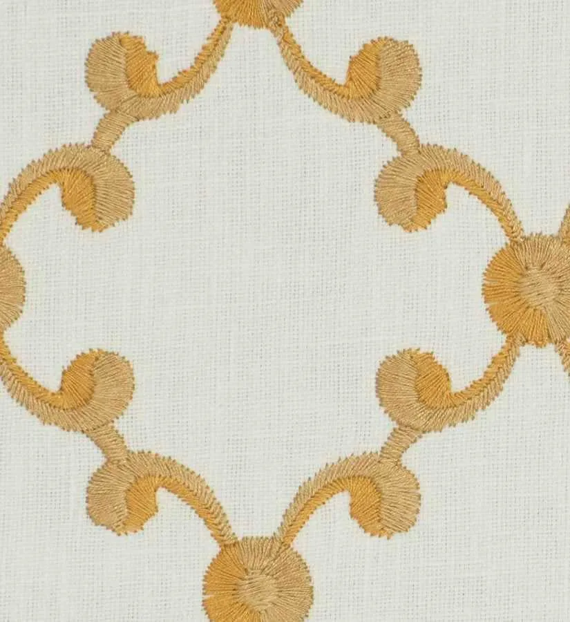French General Jardin Morisette Harvest tissu ameublement brodé viscose au mètre