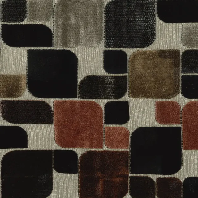 Elastron Mosaic tissu décoratif Terra au mètre motif géométrique