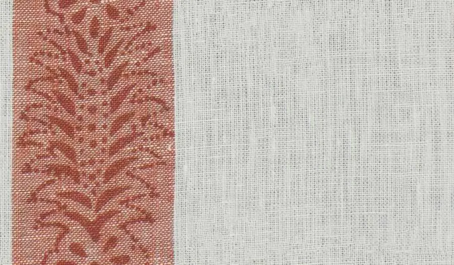 French General Jardin Elodie Rose tissu lin 137 cm ameublement