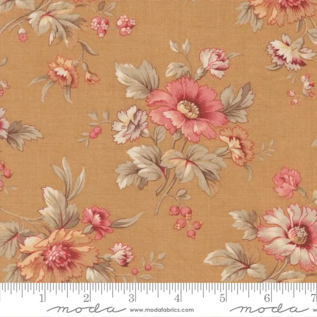 French General Joie De Vivre tissu coton Tea 13981 14
