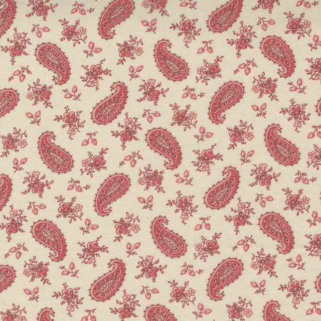 French General La Vie Boheme 13904 19 tissu coton rouge au mètre