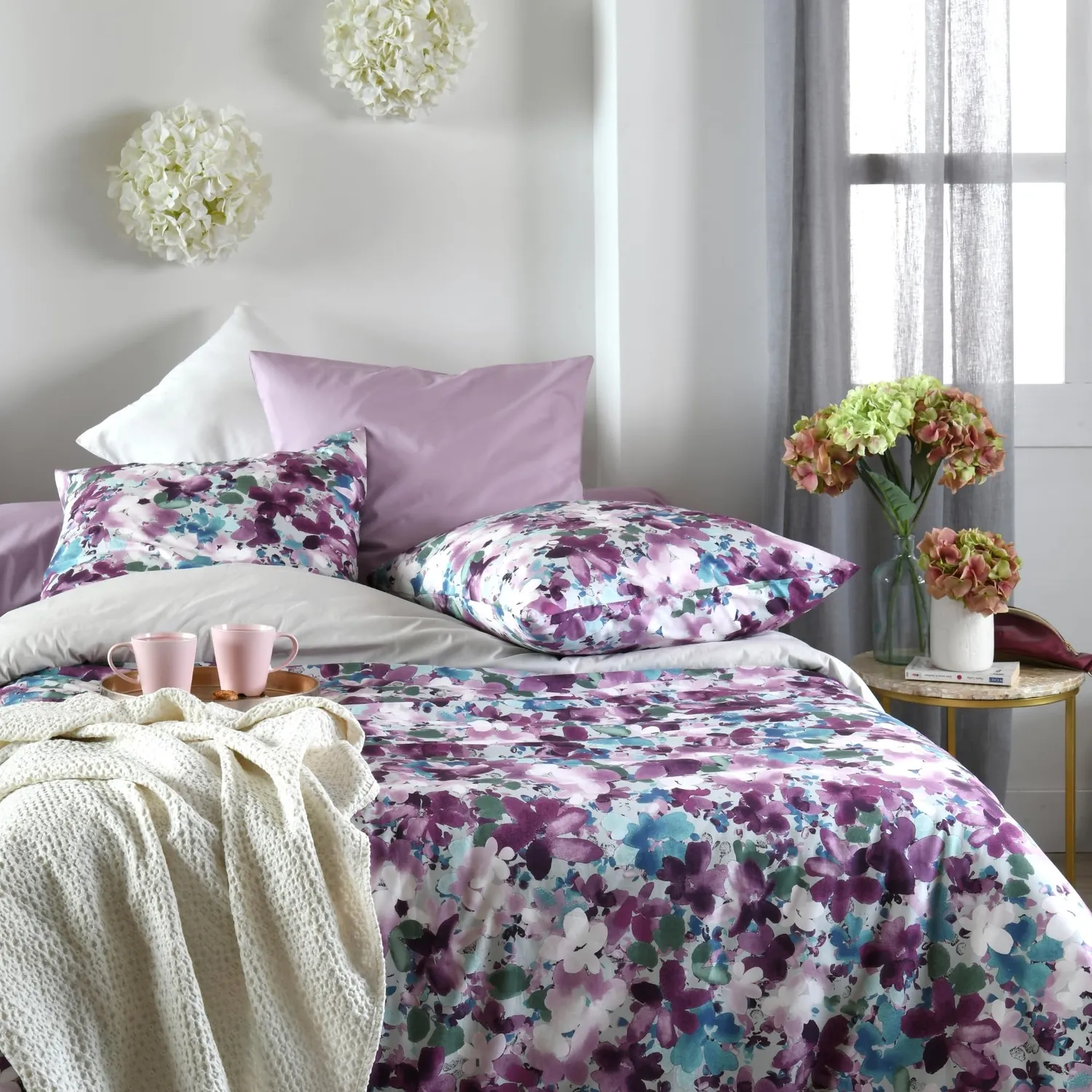 STOF Pervenche taie d'oreiller 63x63 rose percale
