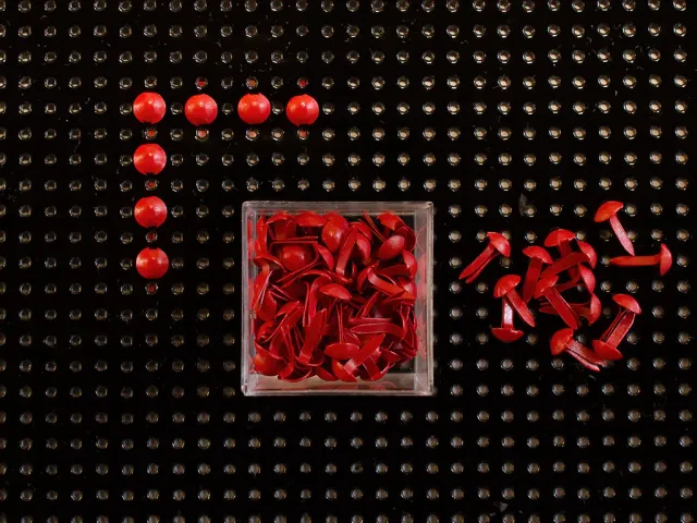 La Croix et La Manière mini clous tête ronde rouges 100 pièces
