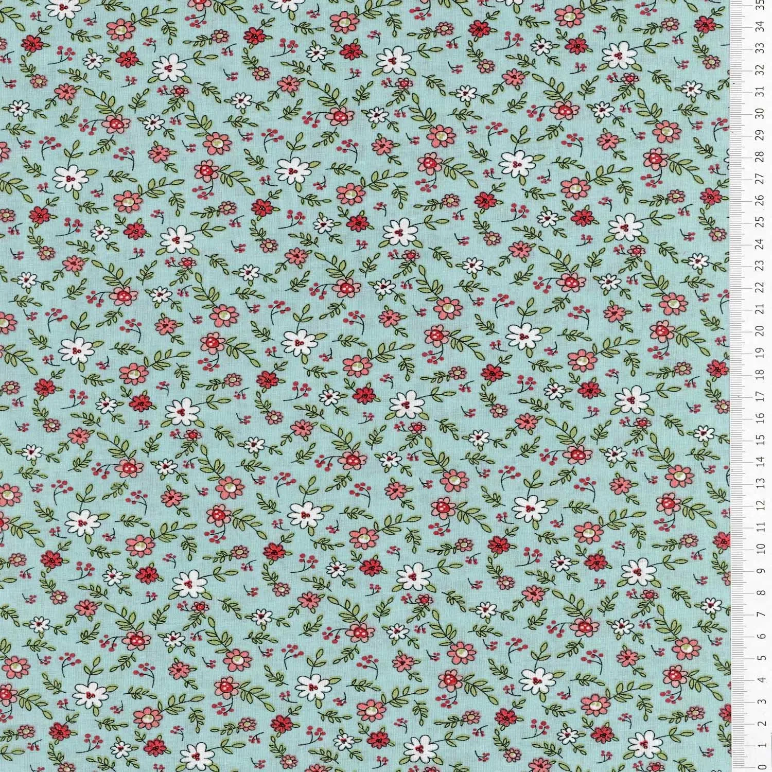 Tissushop Emma tissu popeline bleu 1,5 mètre 160 cm