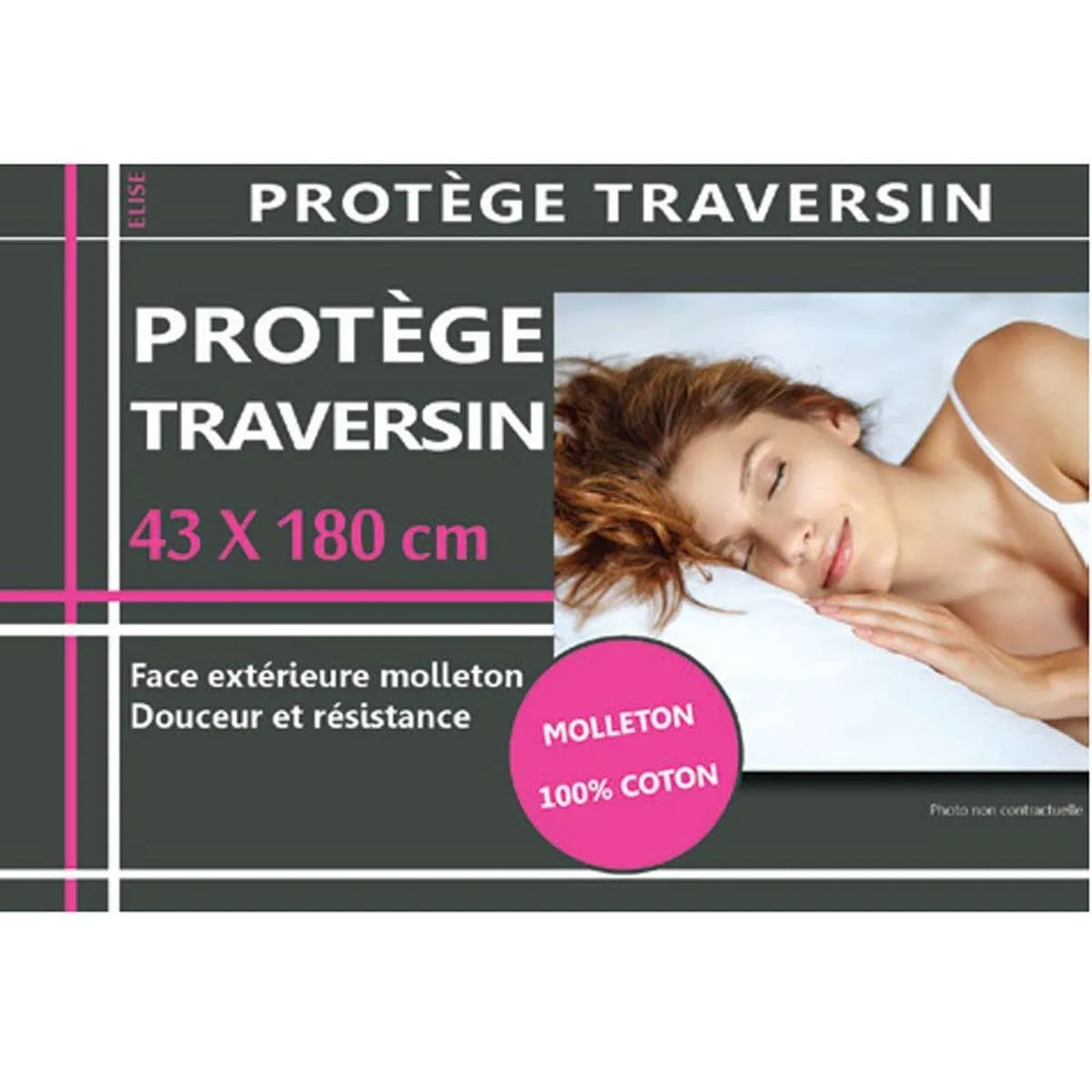 Stof protège-traversin 43x180 cm blanc imperméable