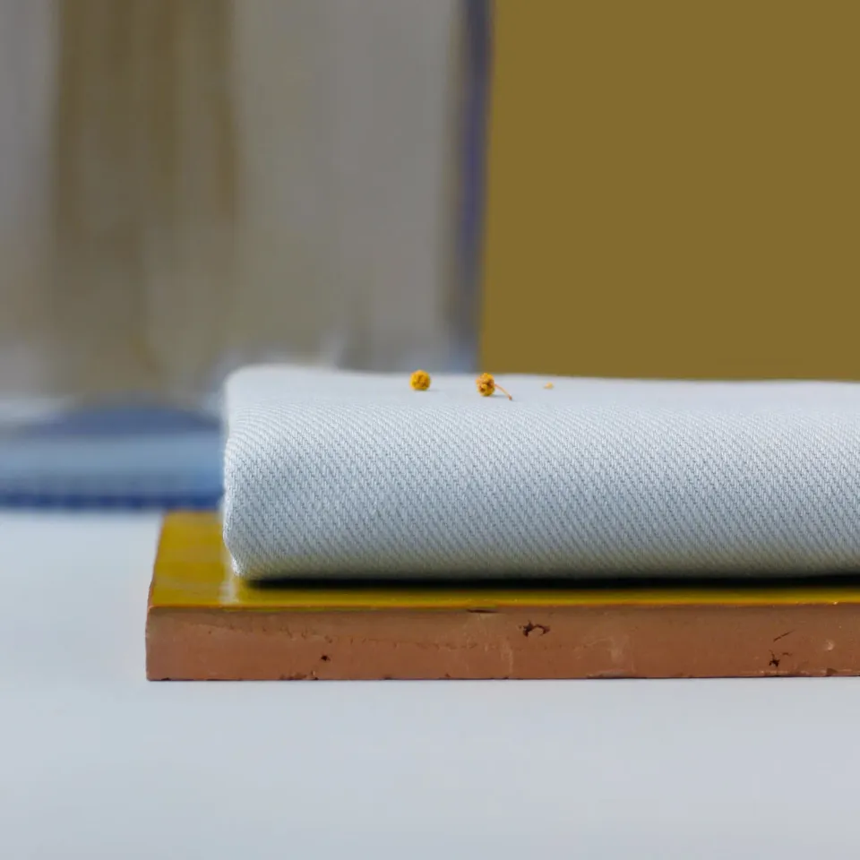 La Maison Naïve Gabardine Twill lourde Ciel coupon tissu bleu ciel