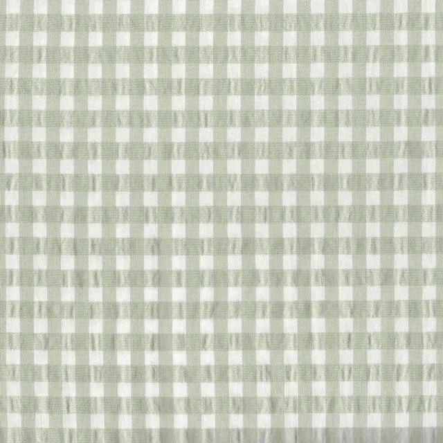 La Maison Naïve Vichy Seersucker échantillon coton amande 8,5 cm