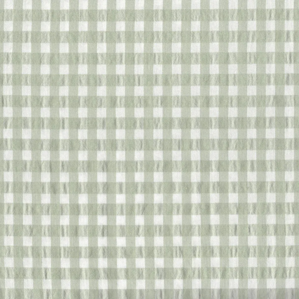 La Maison Naïve Vichy Seersucker échantillon coton amande 8,5 cm