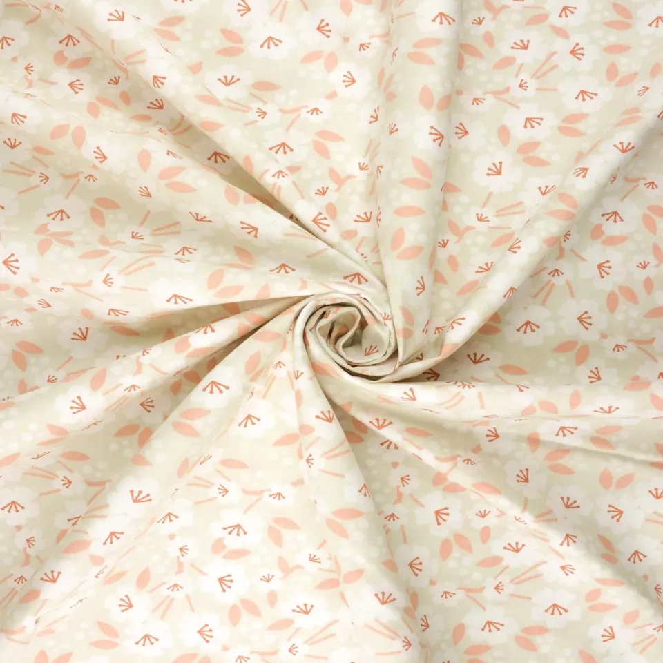 Tissushop Fleurs du Japon popeline coton 1,5 m 160 cm
