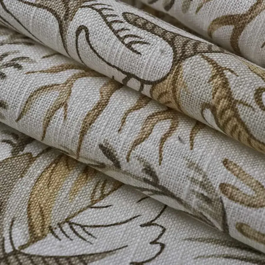 French General Gardinier Linen tissu ameublement lin coton 137 cm