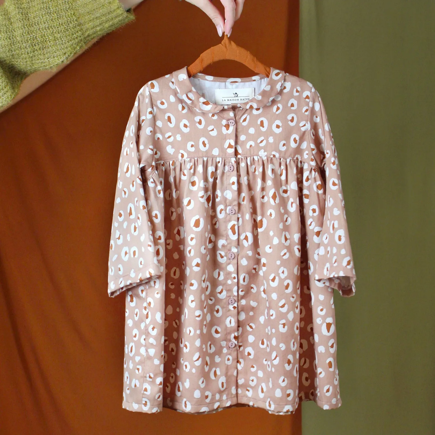 La Maison Naïve Léo Tomette satin de coton imprimé tomette