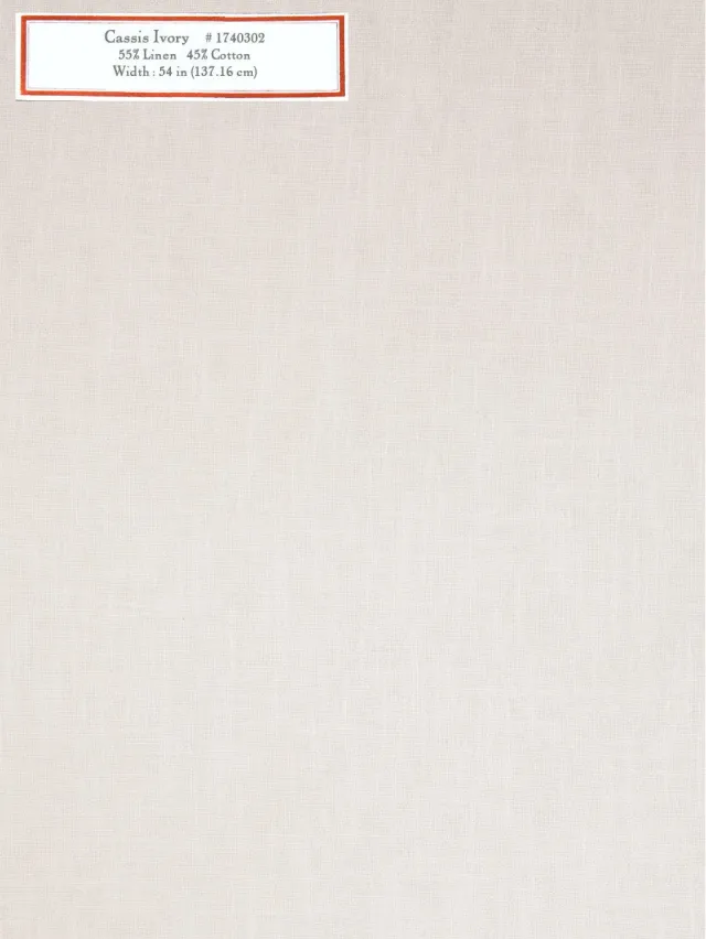 French General Cassis tissu ameublement ivoire 137 cm au mètre
