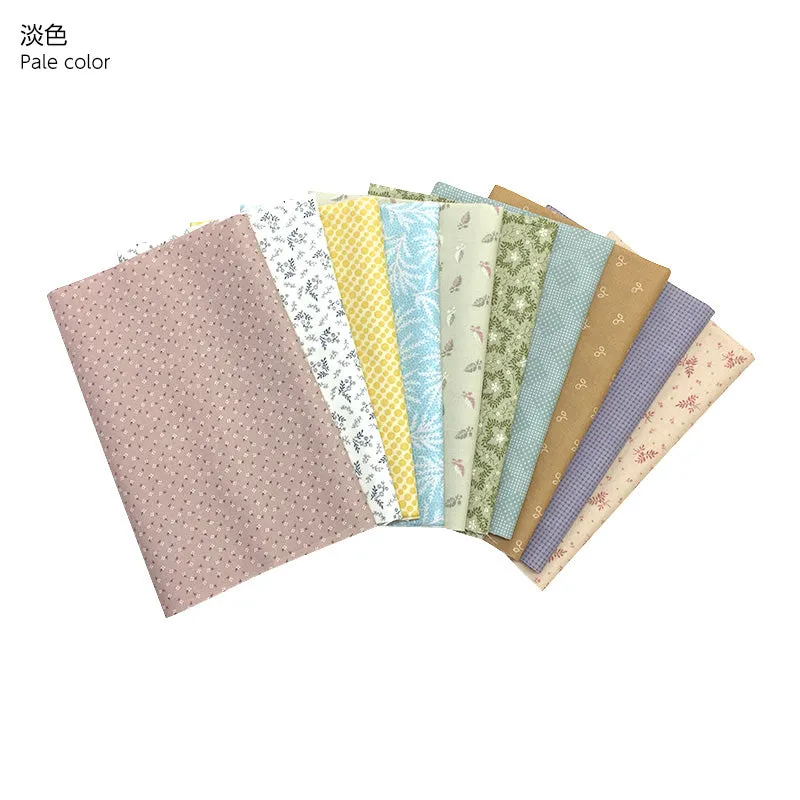 Yoko Saito Quilt Party lot 10 tissus USA mini coupes pâle