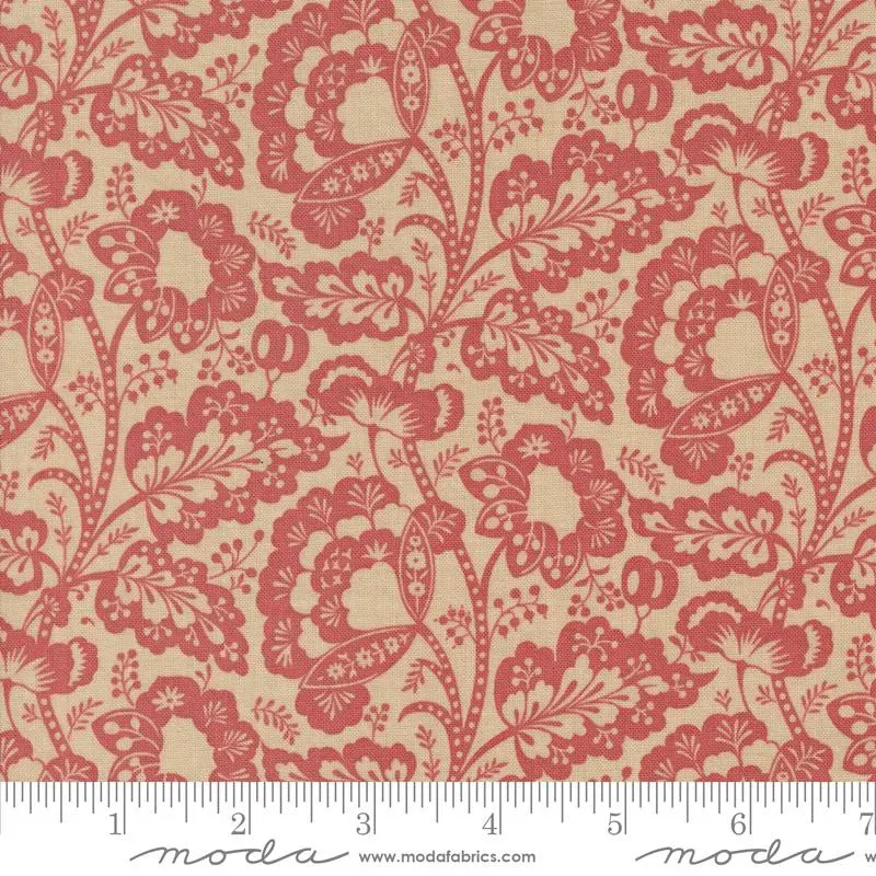 French General Rouenneries Trois 13963 18 tissu coton Oyster