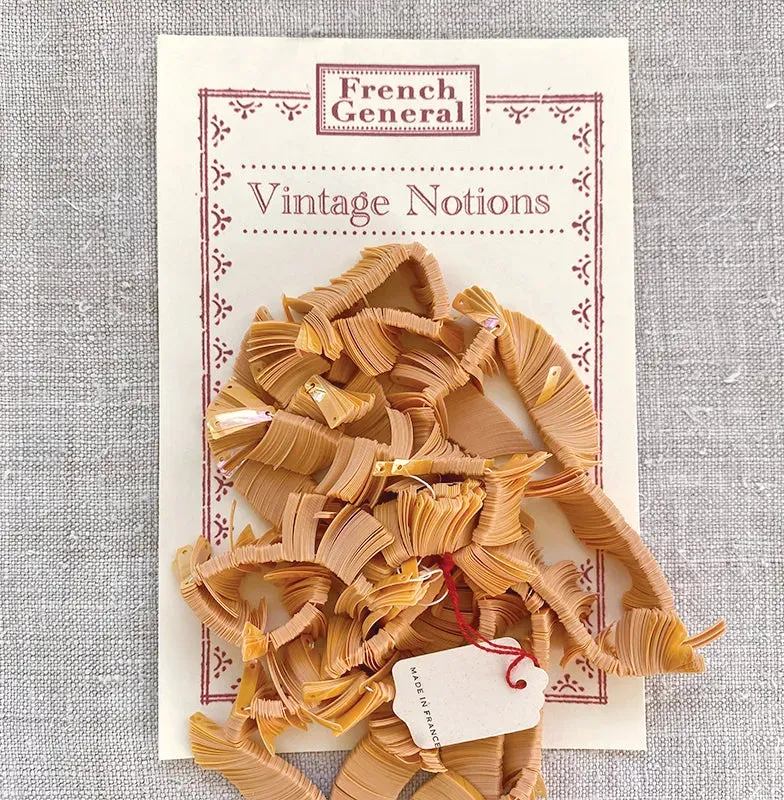 French General sequins vintage Melon paillettes écheveau melon