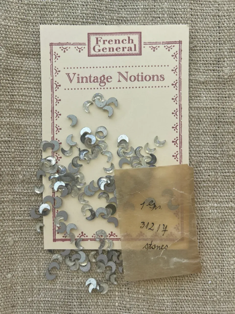 French General Lunes Miroir 4x7mm apprêts bijoux x100