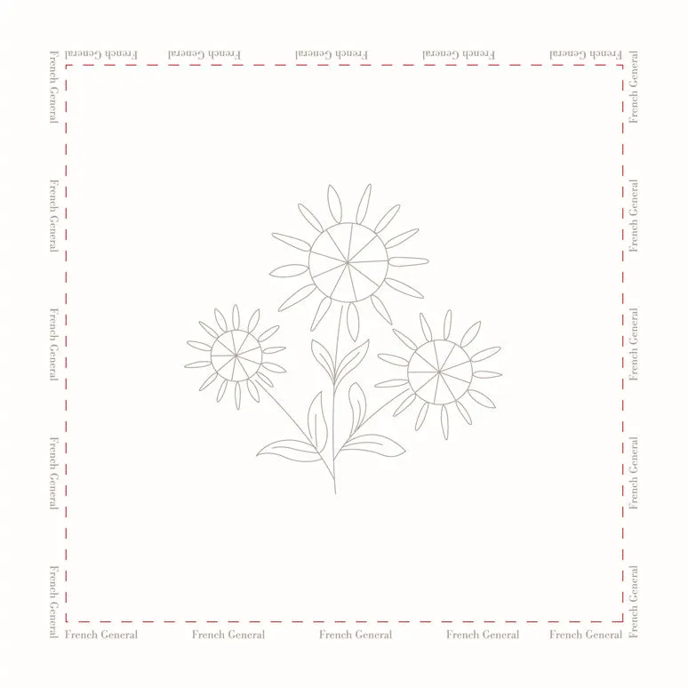 French General Spiderweb toile à broder lin perle 25x25