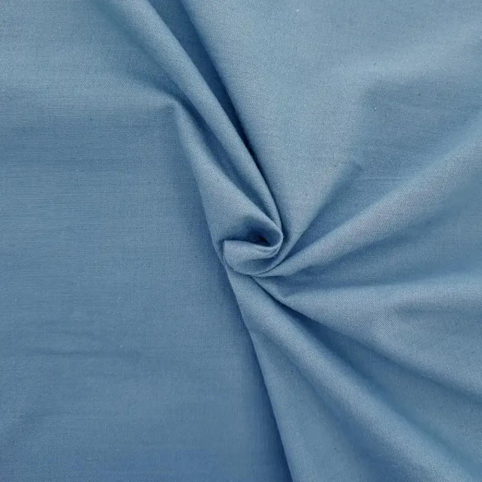 Tribu Indigo pois bleu tissu coton bio au mètre 150cm 120g