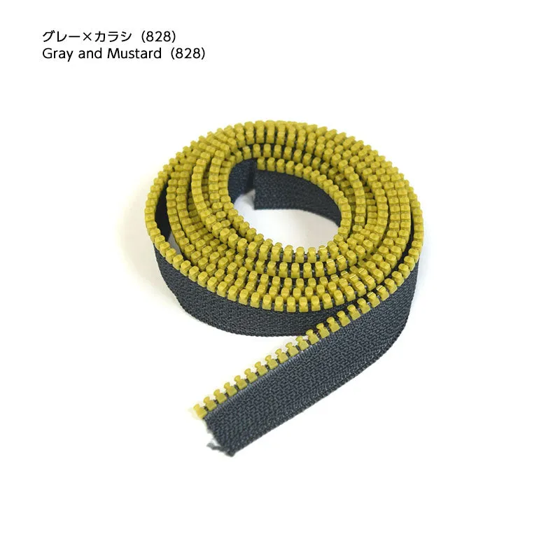 Yoko Saito 3VS fermeture au mètre 1,2 m bleu-marron