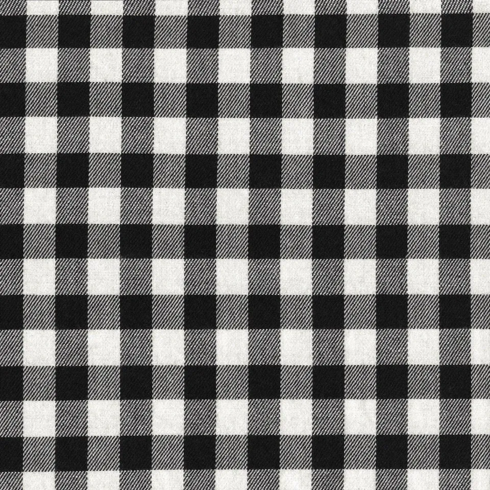 La Maison Naïve Vichy échantillon tissu noir blanc cassé 8,5 cm