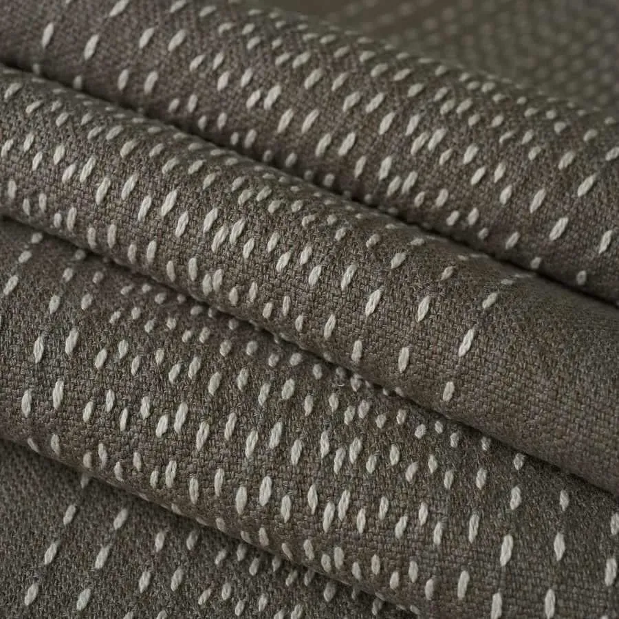 French General Maribel Stripe Charcoal tissu ameublement rayé