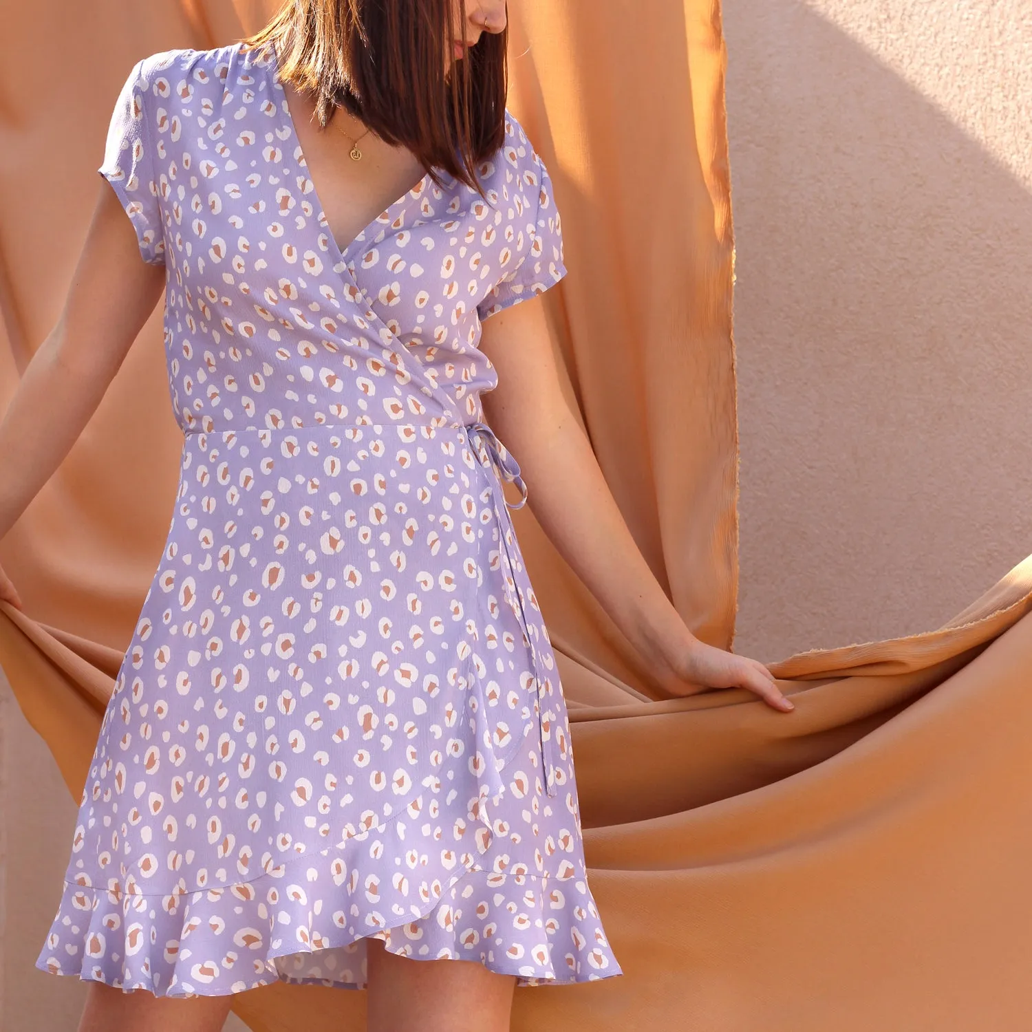 La Maison Naïve tissu crêpe marocain viscose Léo mauve