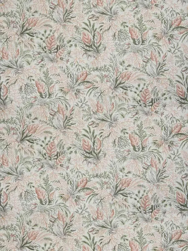 French General Gardinier Rose tissu ameublement lin 137cm
