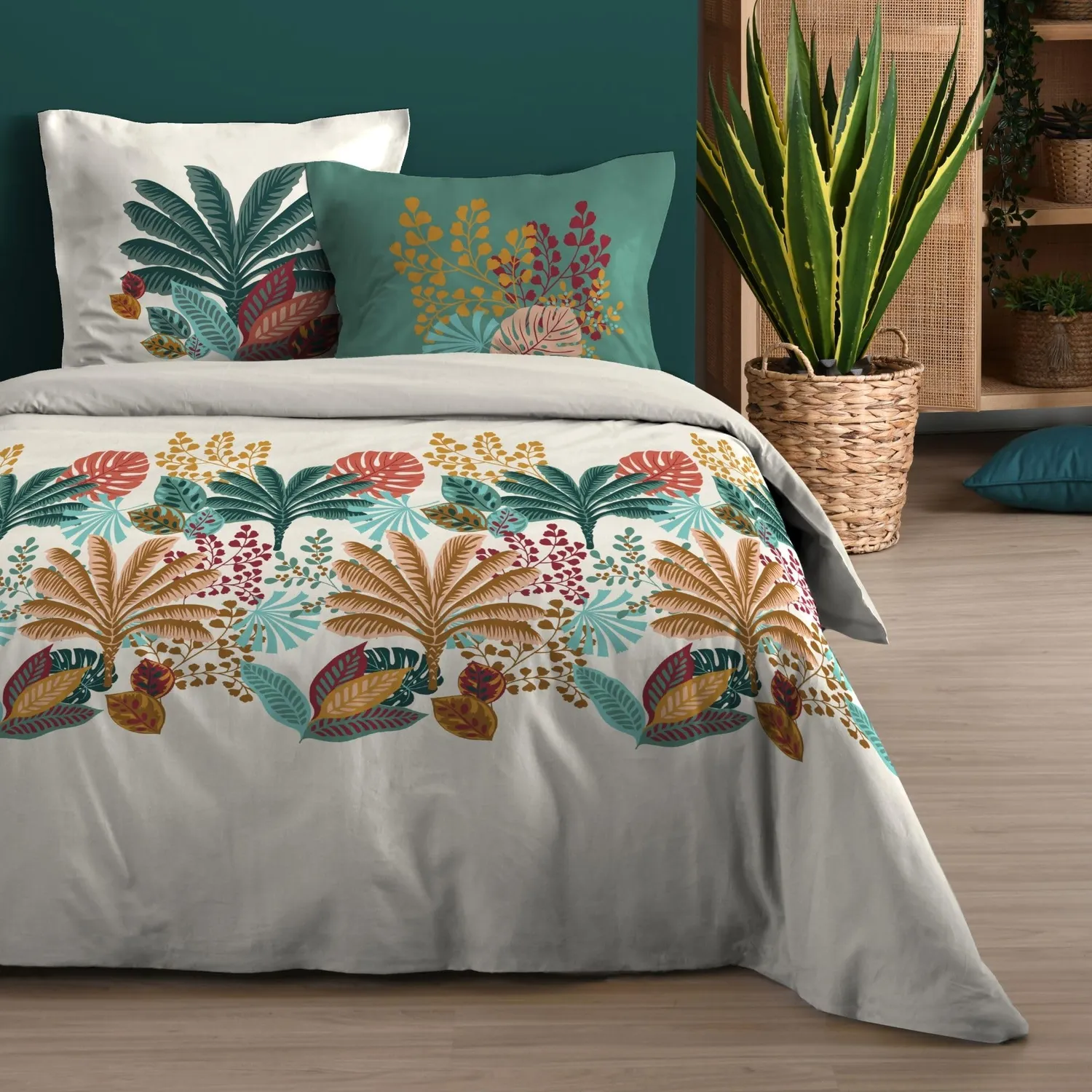 Stof Djibouti housse couette 240x220 multicolore coton taies