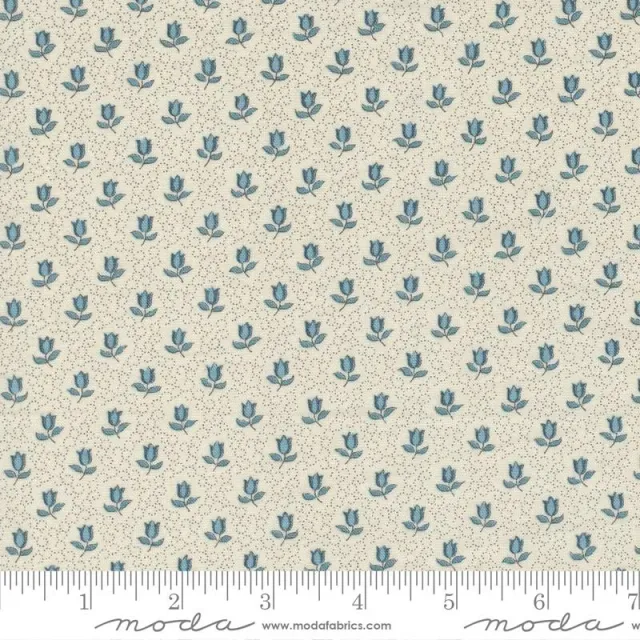 French General Antoinette 13955 12 coupon coton bleu