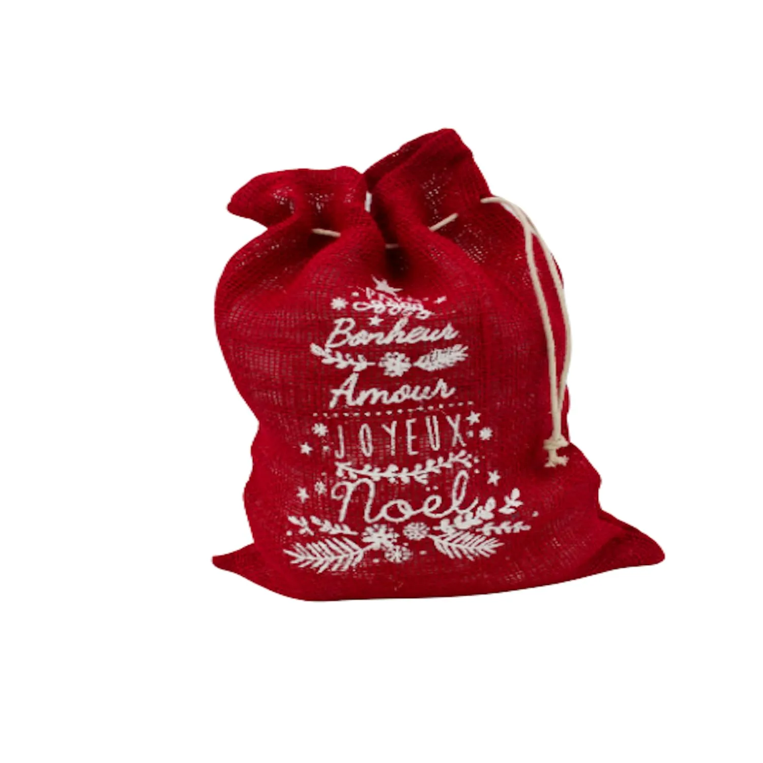 Tissushop sacs cadeau Noël jute 26x38 cm lot 2