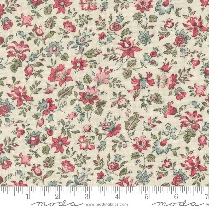 French General Antoinette 13952 11 tissu coton petites fleurs au mètre