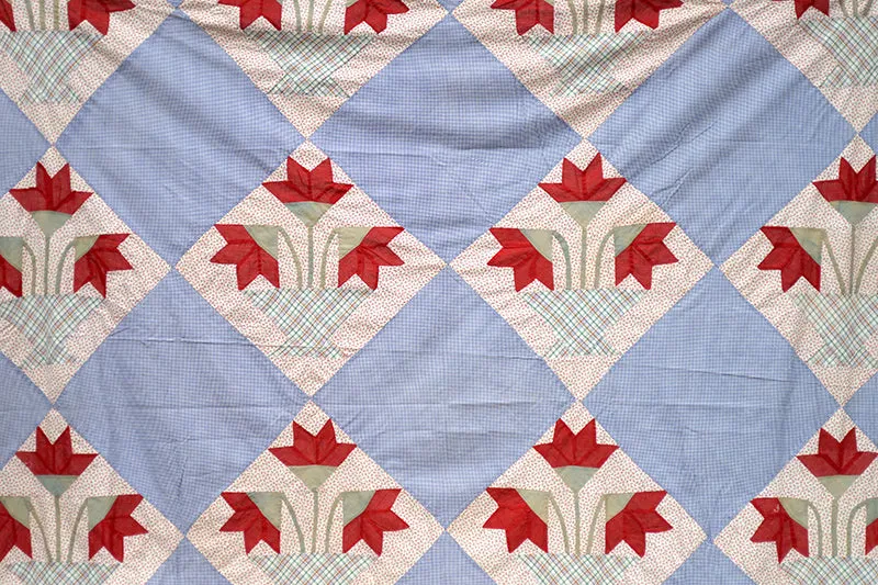 French General Carolina Lily dessus de quilt ancien 170x170