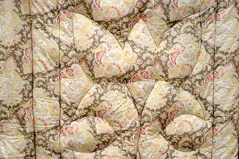 French General Eiderdown JB32 édredon ancien paisley plume