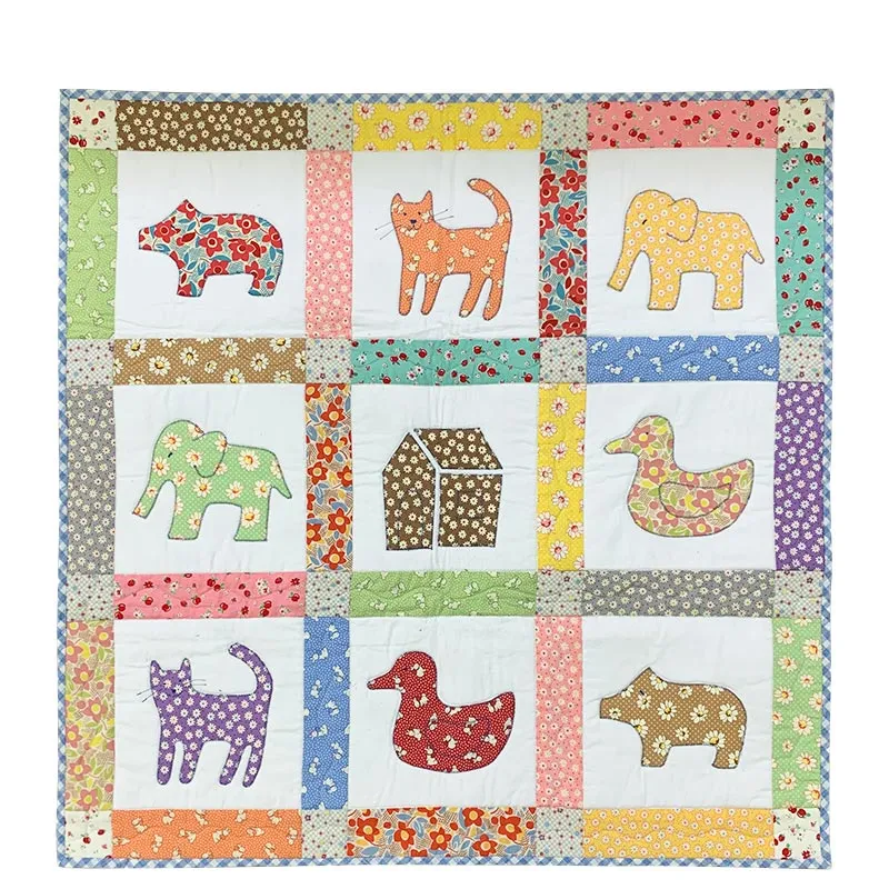 Yoko Saito Baby Quilt Retro patron quilt bébé 80x80 cm