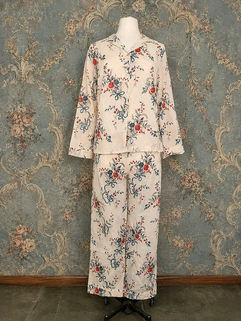 French General L'Esprit de Provence Bouquet Floral pyjama voile coton