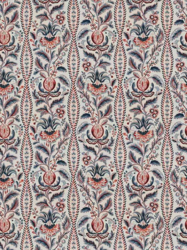 French General Eloise Provence tissu ameublement indigo au mètre