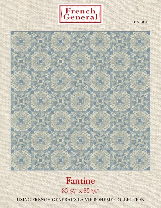 French General La Vie Boheme Fantine patron quilt couture