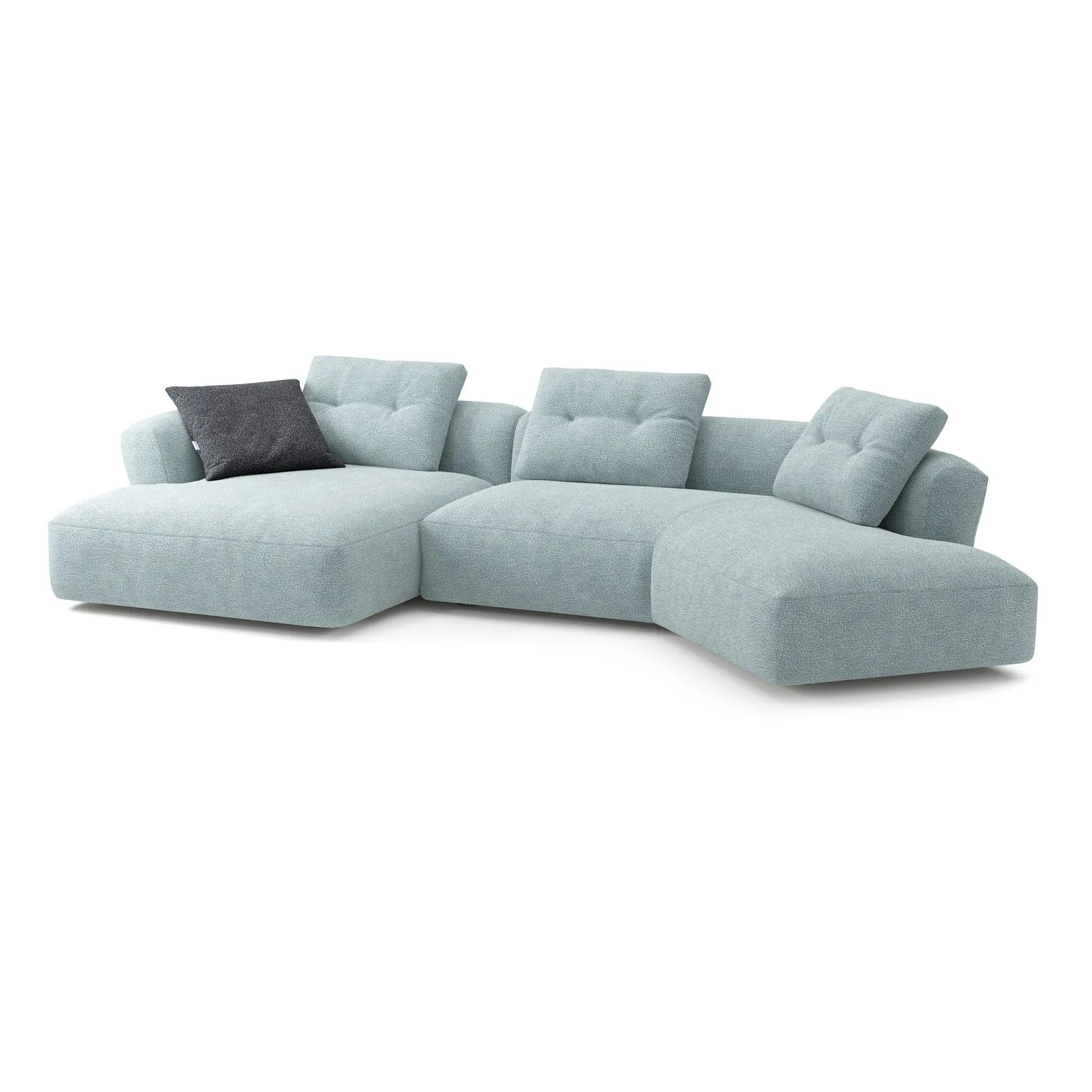 Elastron Allegro tissu bouclé Aquamarine au mètre mélange