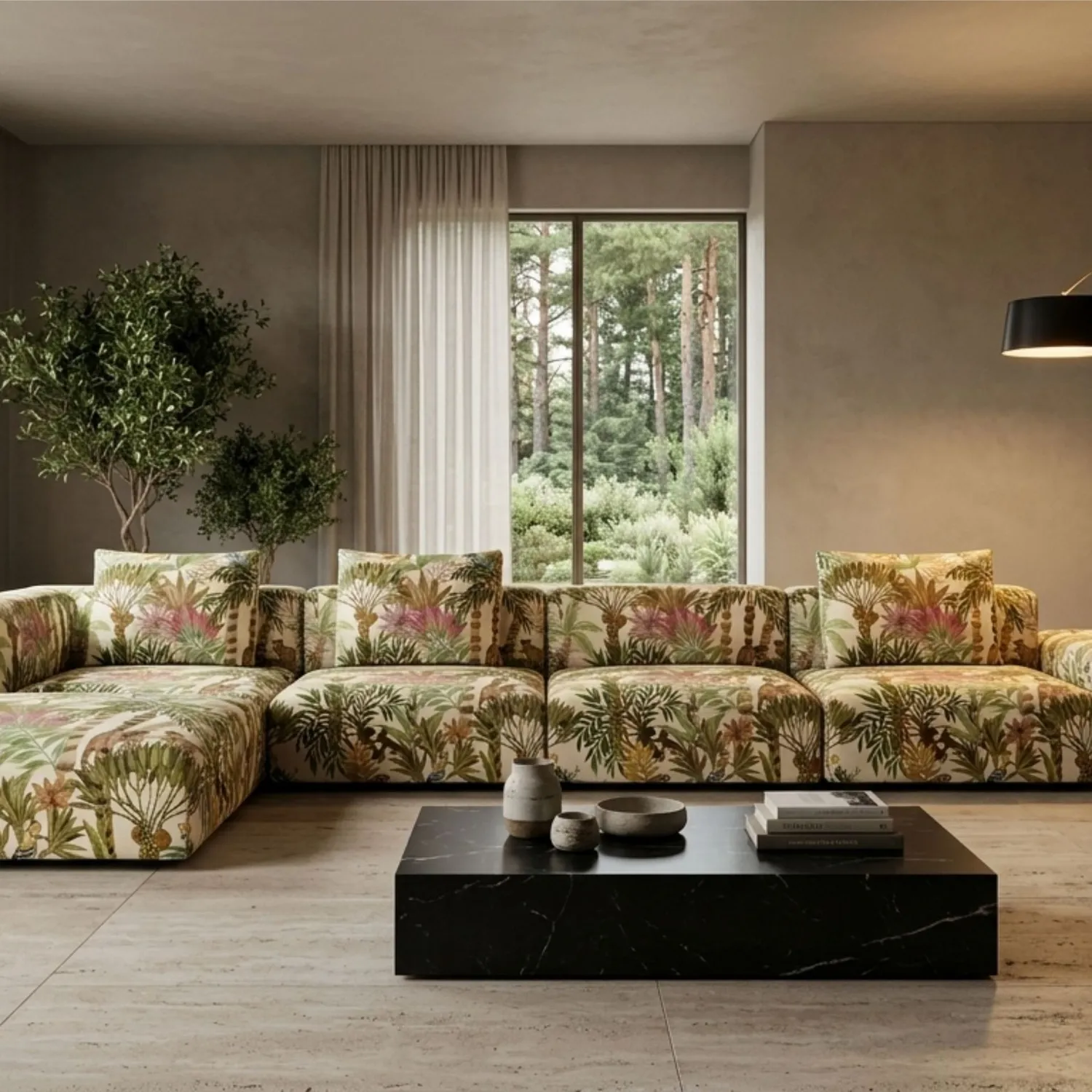 Elastron Madagascar tissu ameublement spring vert