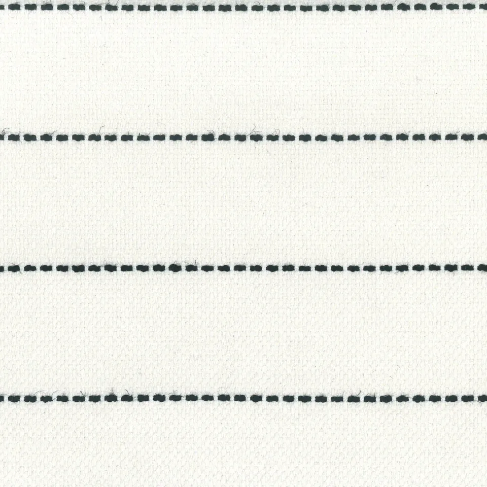 Elastron York Collection tissu rayé au mètre blanc lignes